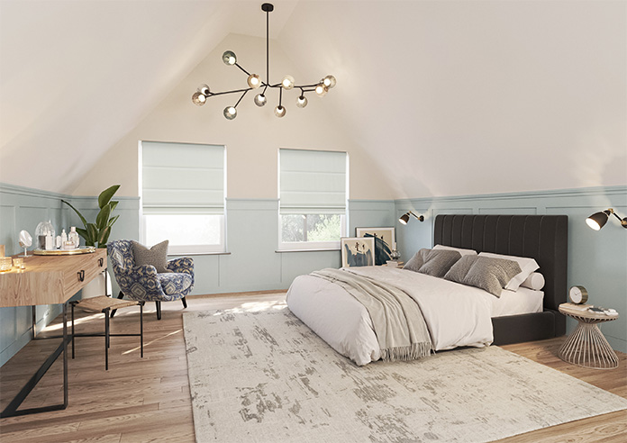 Akoya Faux Silk, Lustre Pure Silver - Twist&Fit Roman Blind - Image 6